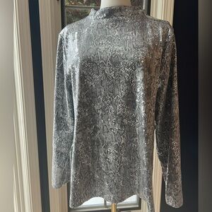 Chico's Snake-print Sequin Top